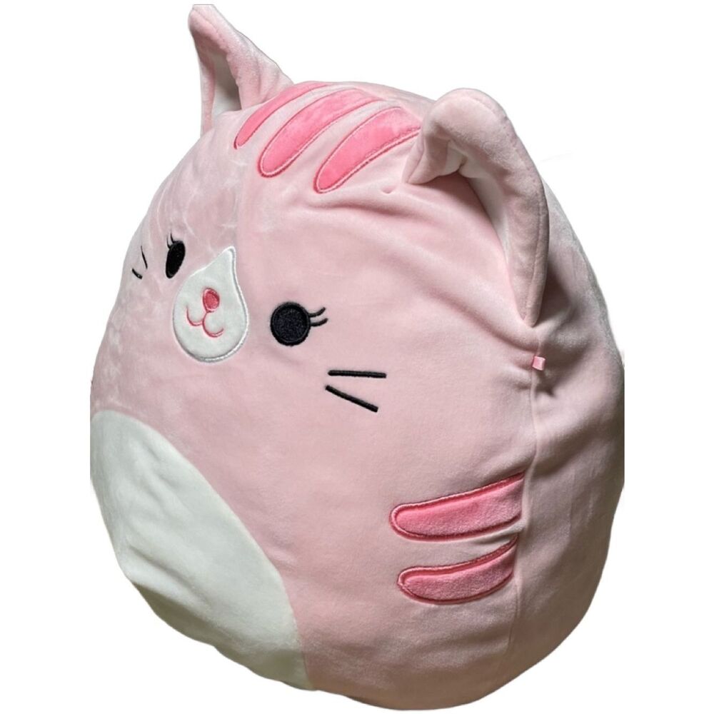 Squishmallows Pink Paulita Taby Cat Super Soft & Squishy Plushie (12 in Height)